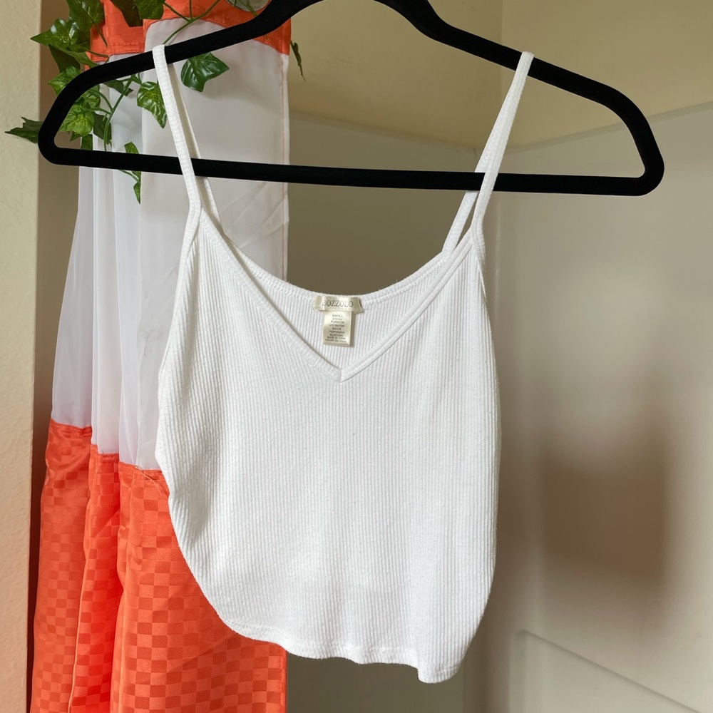 White Ribbed Tank